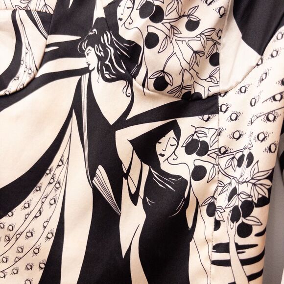 Reformation Pizzaro Silk Top Persephone Size 0 - Picture 4 of 10